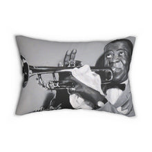 Load image into Gallery viewer, Louie Armstrong Spun Polyester Lumbar Pillow