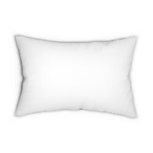 Load image into Gallery viewer, Red and White Spun Polyester Lumbar Pillow