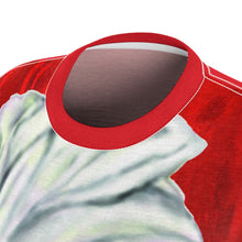 Load image into Gallery viewer, Red and White Women's AOP Cut & Sew Tee