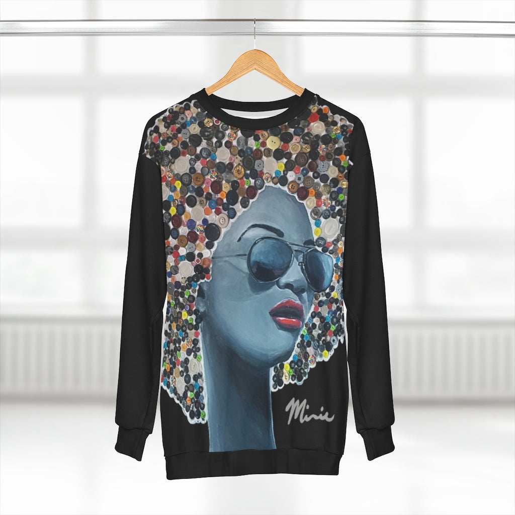 Cute as a Button AOP Unisex Sweatshirt