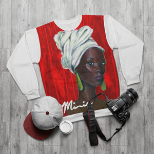 Red andcWhite AOP Unisex Sweatshirt