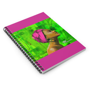 Aka notebook, pink and green notebook, aka colors, black art