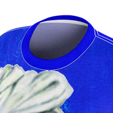 Load image into Gallery viewer, Blue and White Women&#39;s AOP Cut &amp; Sew Tee
