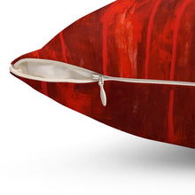 Load image into Gallery viewer, Red Paint Spun Polyester Square Pillow
