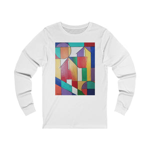 White Pinkett Fence Unisex Jersey Long Sleeve Tee