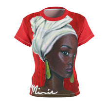 Load image into Gallery viewer, Red and White Women&#39;s AOP Cut &amp; Sew Tee
