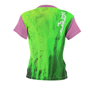 Pink and Green 2 Women's AOP Cut & Sew Tee