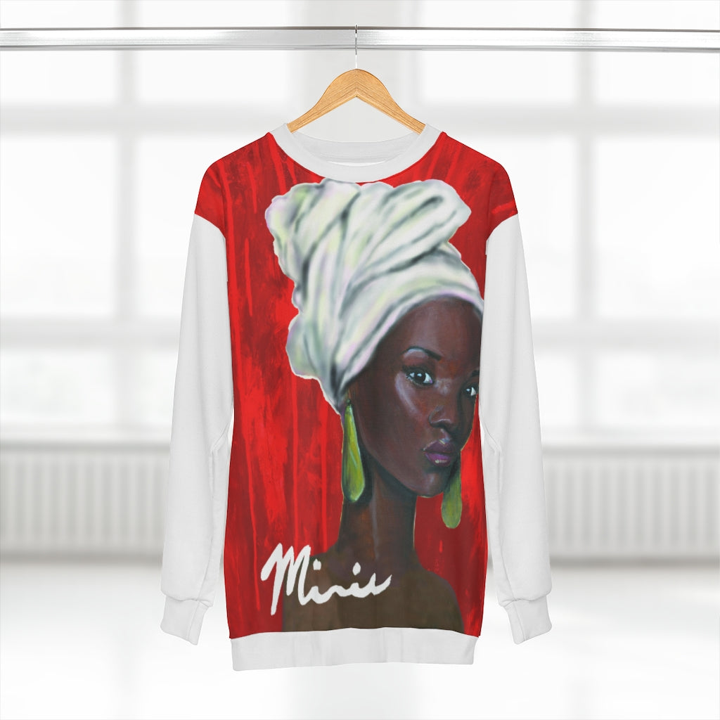 Red andcWhite AOP Unisex Sweatshirt