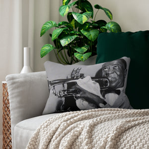 Louie Armstrong Spun Polyester Lumbar Pillow