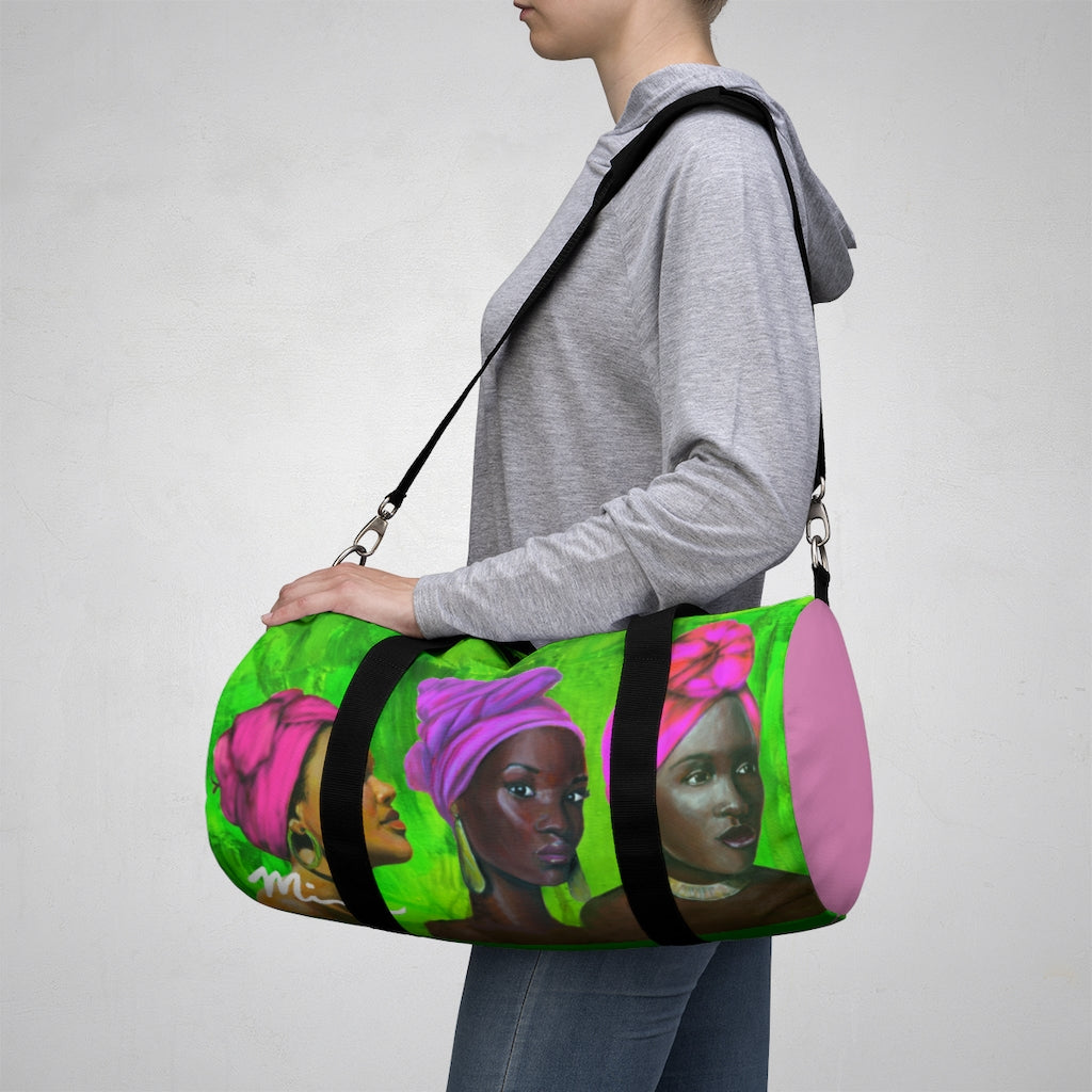 Pink  and Green Sisterhood Duffel Bag