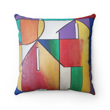 Load image into Gallery viewer, Abstract House Spun Polyester Square Pillow
